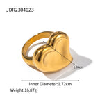 Ornament18K Gold Stainless Steel Exaggerated Ring rings Female