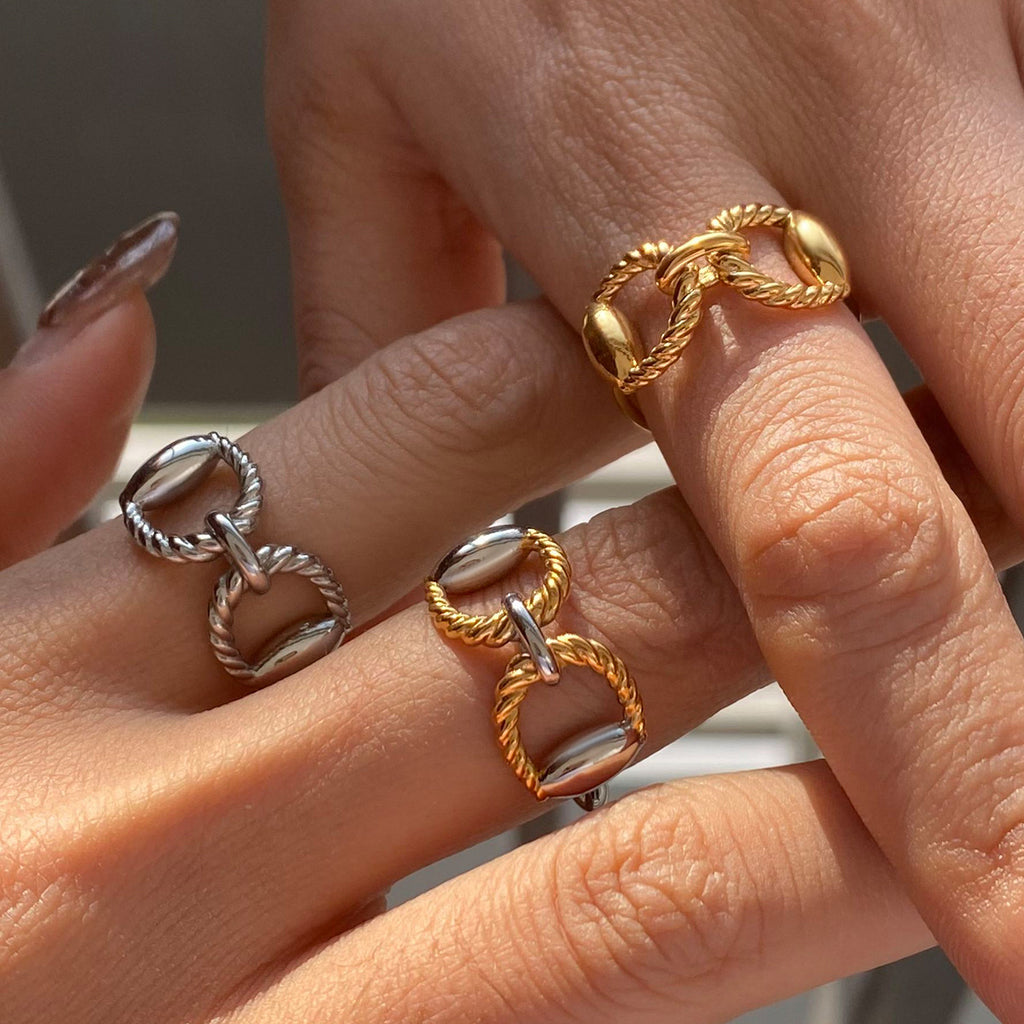 2H Stainless Steel Ring Non-Fading Jewelry Ring Accessories rings