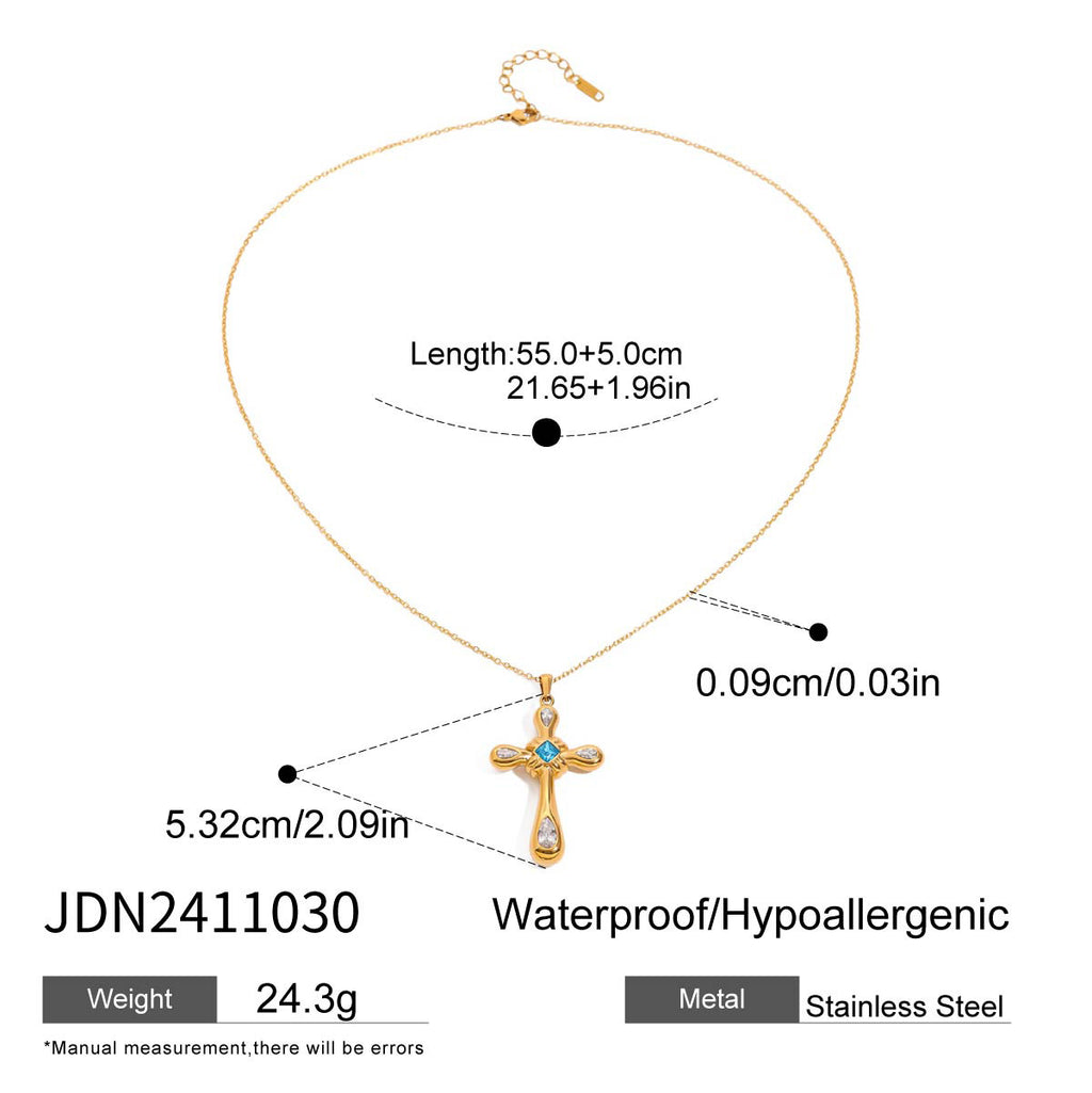 Stainless Steel Cross Necklace Jewelry Non-Fading Necklace