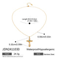 Cross Pendant Stainless Steel Necklace in Gold-Tone with a refined design profile