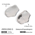 Heart-shaped Stud Earrings18K Gold Stainless Steel Necklace Accessories Women's Jewelry