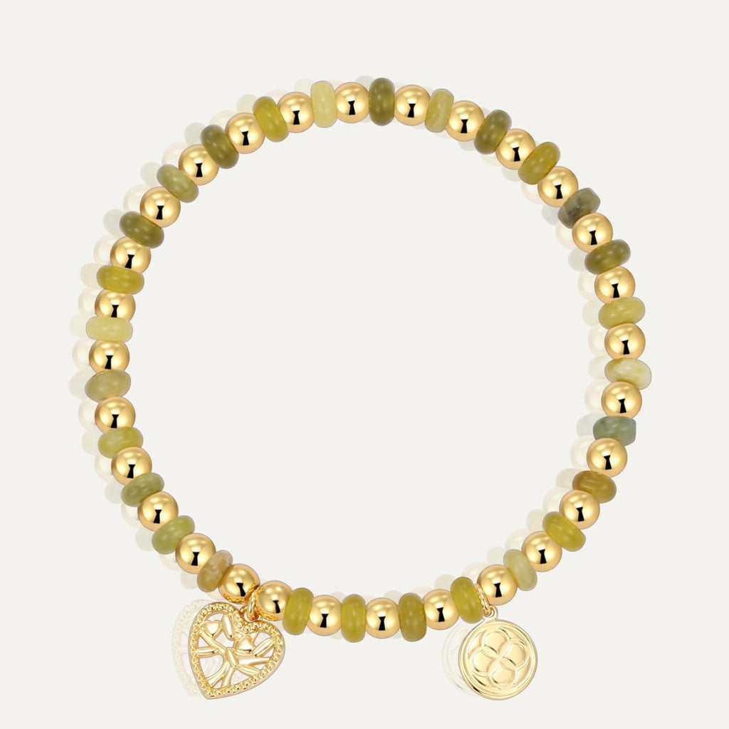 B0257 Vintage Heart Tree Handmade Beaded Holiday Beads