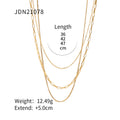 18K Gold-Tone Stainless Steel Paperclip Link Paperclip Chain Necklace with a vintage design profile