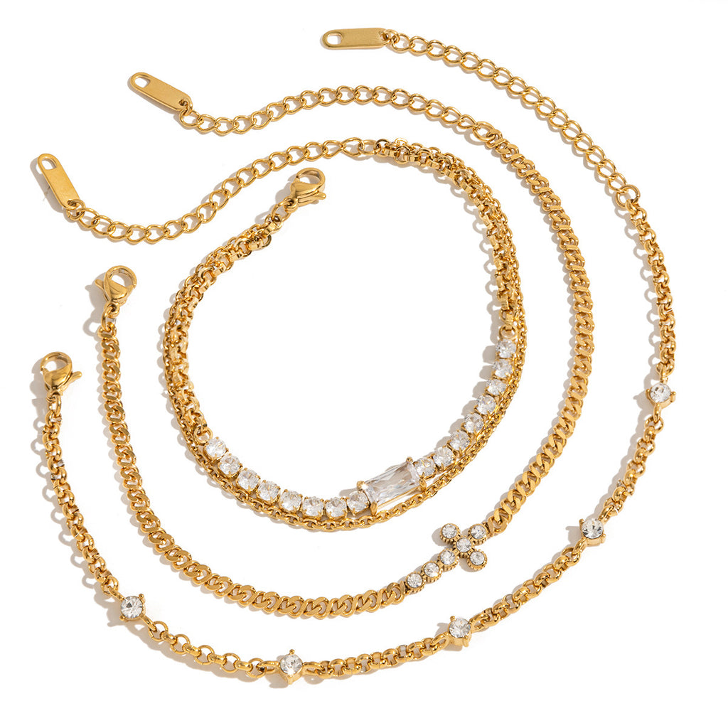 Zircon Bracelet Stainless Steel Jewelry Girls Jewelry