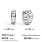 Stainless Steel Rhinestone Earrings Jewelry for Women Non-Fading Stud Earrings