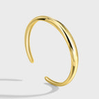 B0043 gold Glossy Open Bracelet for Women Heavy Metal Feel Fashion Jewelry