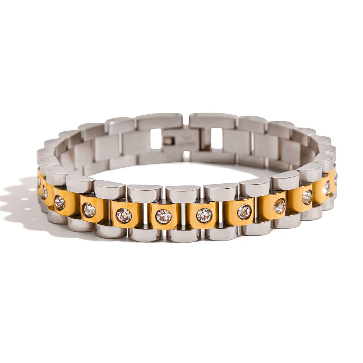 2H Stainless Steel White Diamond Bracelet Jewelry for Women, Non-Fading Jewelry