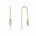 Gold-Plated Brass Teardrop CZ Earrings styled for independent jewelry boutiques