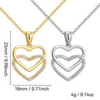 CYN0170 Cross Heart Pendant Copper Necklace Collarbone Chain