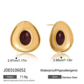 Resin Stainless Steel Earrings in 18K Gold-Tone featuring contemporary and a gold-tone finish