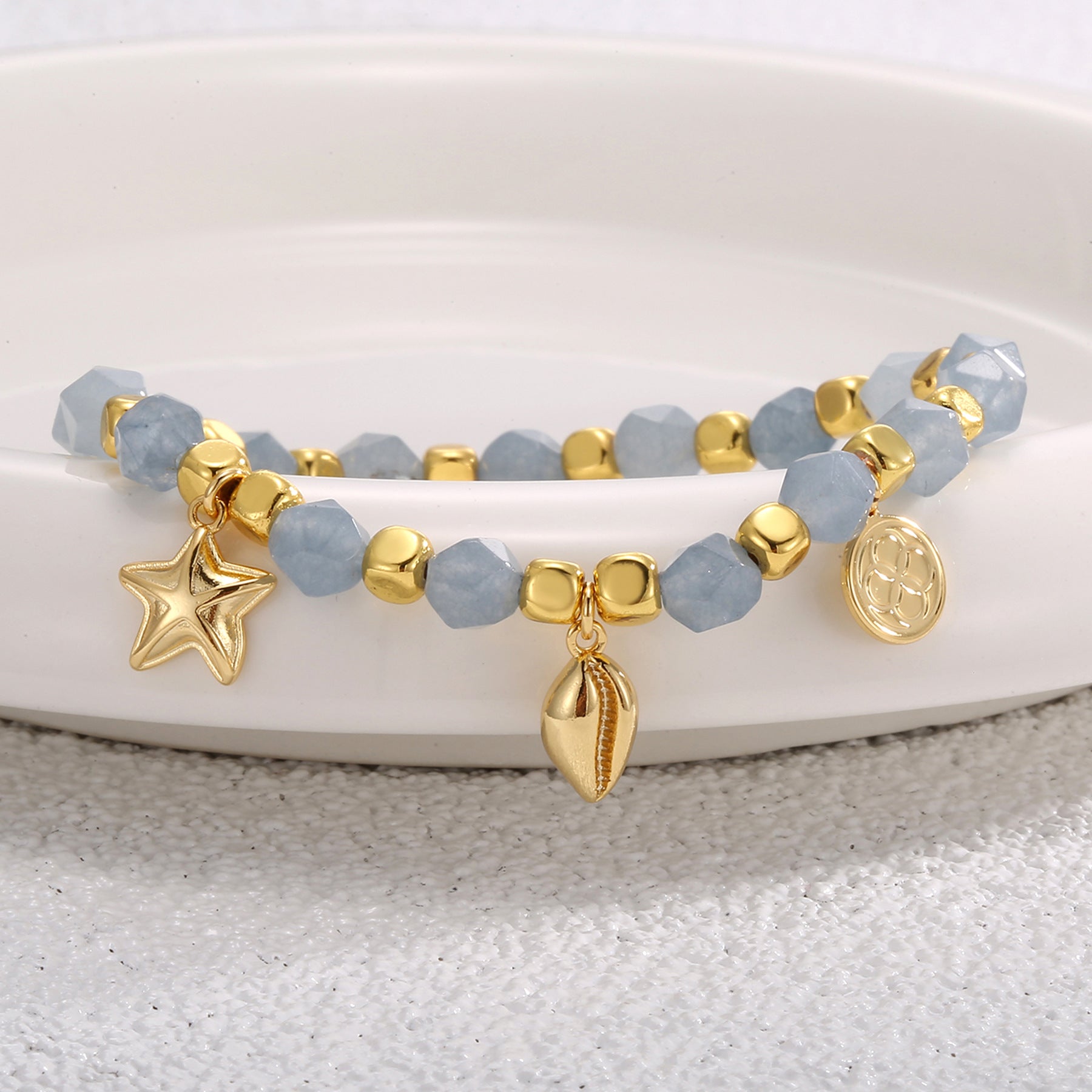 CYB0239  Design Starfish Beaded Beach Bohemian Bracelet