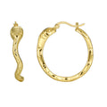 Gold-Plated Brass Snake Ear Cuff Earrings styled for independent jewelry boutiques