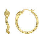 E0494 Simple Design Brass Gold-Plated Snake-Shaped Earrings for Women New Fashion Retro Ear Clips