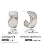 Geometric Earrings Classic Studs Stainless Steel Jewelry for Women Non-Fading Ear Accessories