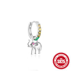925Sterling Silver Inlaid Diamond Animal Goldfish Pendant Hoop Earrings Hot-Selling Heart Lightning Earrings for Women