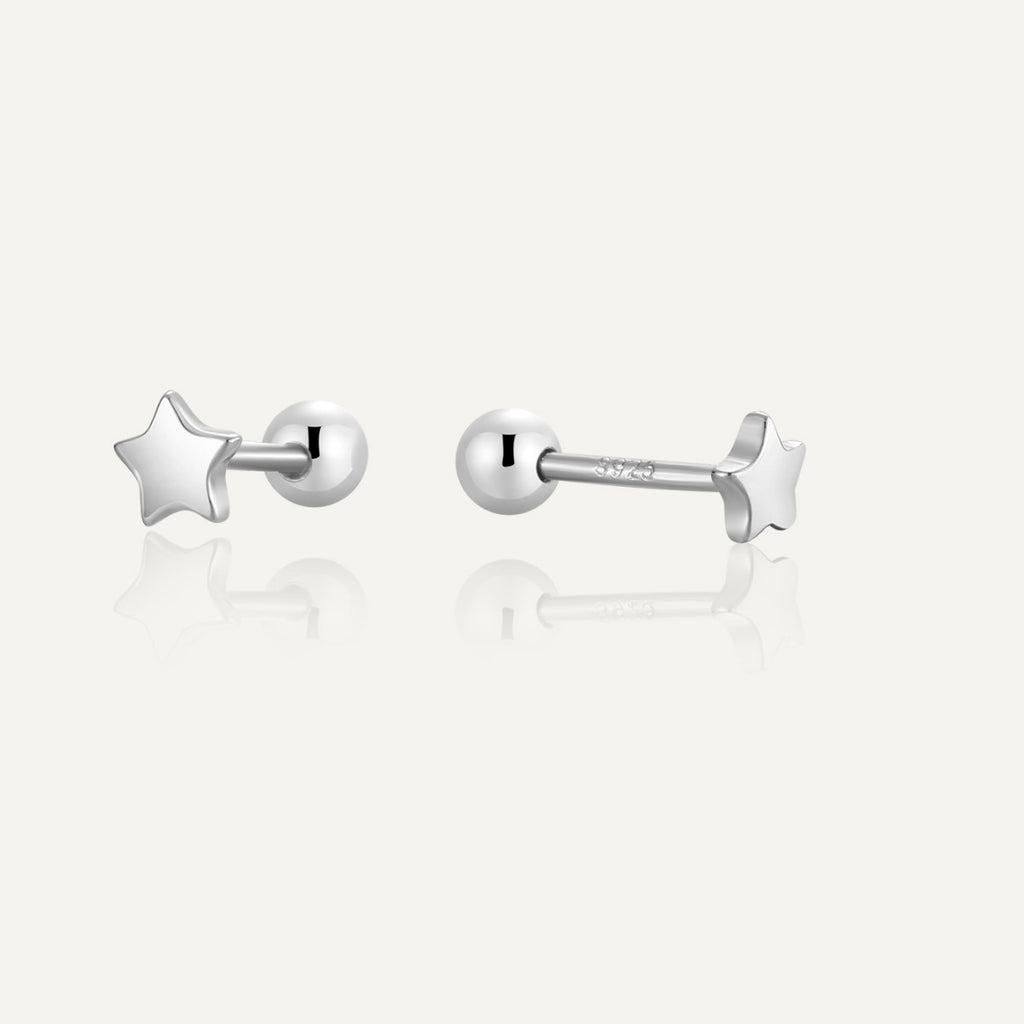 SE0190 S925Silver Star Simple Earrings Small Ear Bone Stud Earrings for Women Cross-border