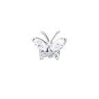 S925Sterling Silver Butterfly Inlaid Diamond Piercing Soft Bone Single Earring Trendy Fashion Ear Bone Stud Earrings
