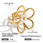 Flower Pearl Ring Non-Fading Jewelry Accessories Ring