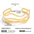 Modern 18K Gold-Plated Stainless Steel Bracelet — Timeless Profile — close-up detail — jewelry finish and design detail