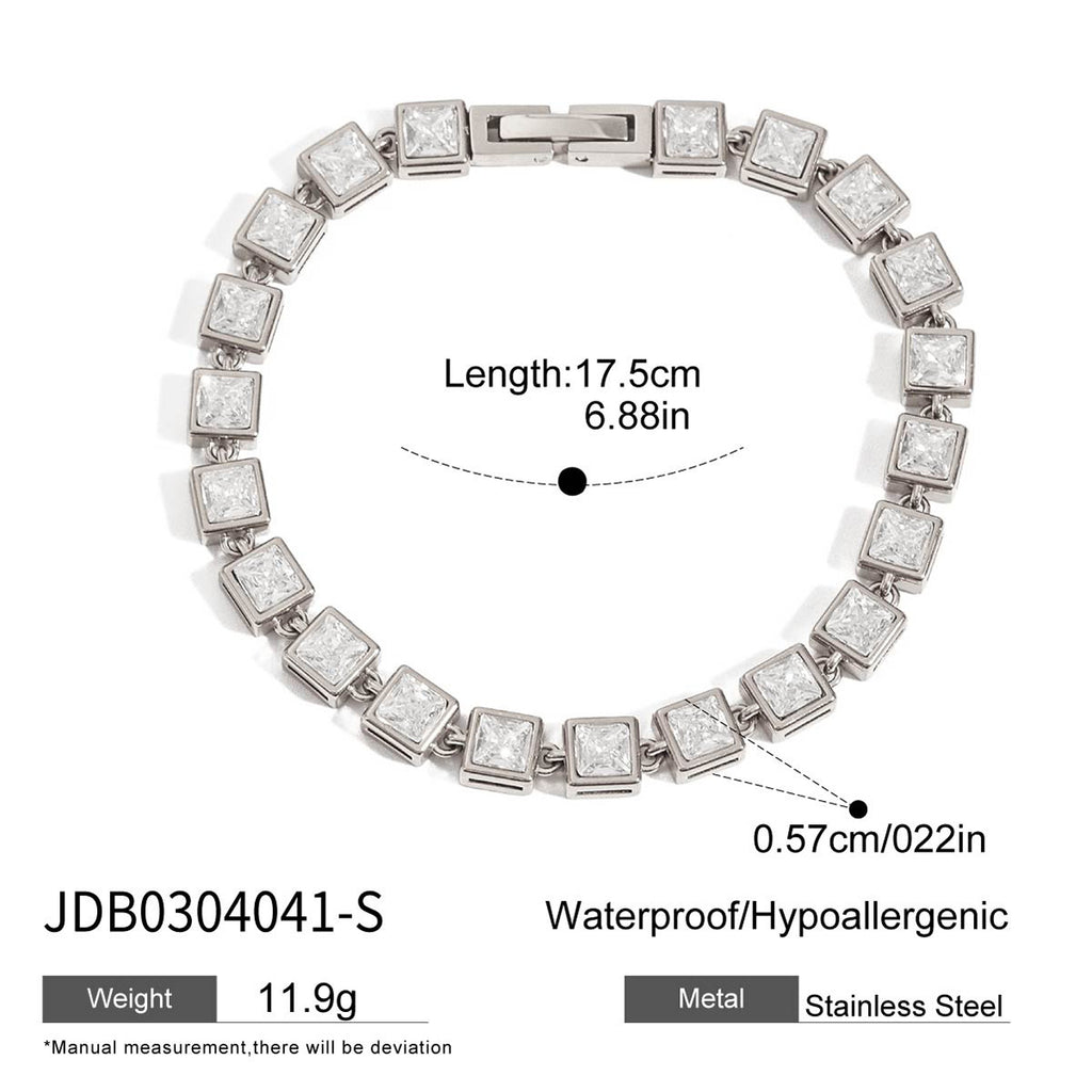 Stainless Steel Zircon Bracelet Jewelry for Women18k Gold