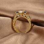 R0369 Fashionable Square Zirconia Ring for Women
