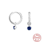 S925Sterling Silver Diamond-Studded Hoop Earrings Hot-Selling Creative Style Earrings