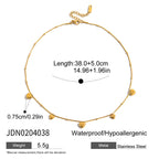 Small Waist Necklace Fortune Bead Collarbone Chain Stainless Steel Jewelry for Women