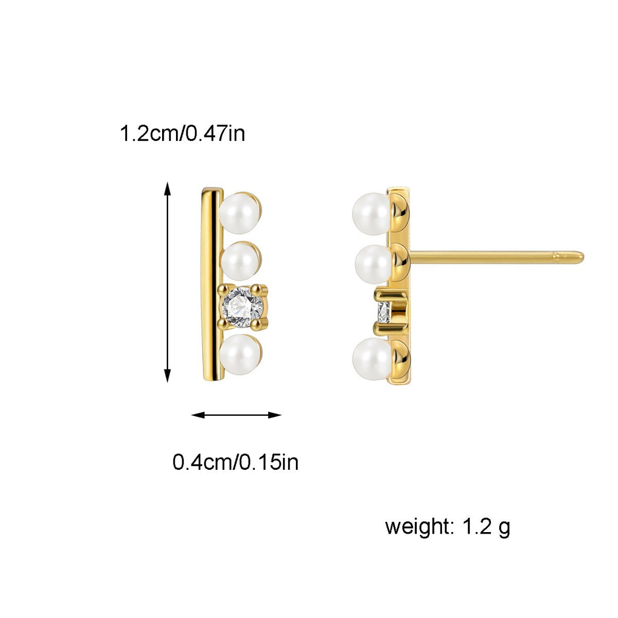 E0443 High-end Design with Cool Style T Unique Fashionable Pearl Earrings for Women