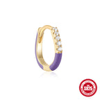 Sterling Silver925Oil Drop Irregular Hoop Earrings for Women Summer Colorful Dopamine Jewelry Earrings earring