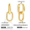Cubic Zirconia Gold-Plated Stainless Steel Necklace — alternate product view — jewelry finish and design detail