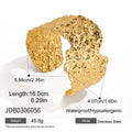 Hammered Gold-Plated Stainless Steel Bracelet — jewelry construction