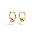 Gold-Plated Brass Petite Zircon Hoop Earrings — design detail — jewelry finish and design detail