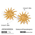 Gold-Plated Star Pearl Stainless Steel Stud Earrings — collection view — jewelry finish and design detail
