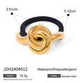 Sculptural 18K Gold-Plated Stainless Steel Hair Tie — finish and profile — jewelry finish and design detail