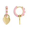 Gold-Plated Cubic Zirconia Heart Drop Earrings — side profile