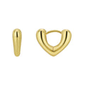 Gold-Plated Brass Heart Earrings — Contemporary Style styled for independent jewelry boutiques