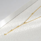 N0165 Minimalist Long Collarbone Chain Necklace French Romantic Zircon Inlaid Pendant