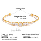 Zircon Bracelet Stainless Steel Jewelry for Women Non-Fading Accessories