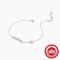 MaMa Alphabet Bracelet 925 Sterling Silver For Women Mothers Day Gift — inner surface view — jewelry finish and design detail