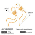 Seashell Tassel Stainless Steel Gold-Plated Drop Earrings — material detail — jewelry finish and design detail