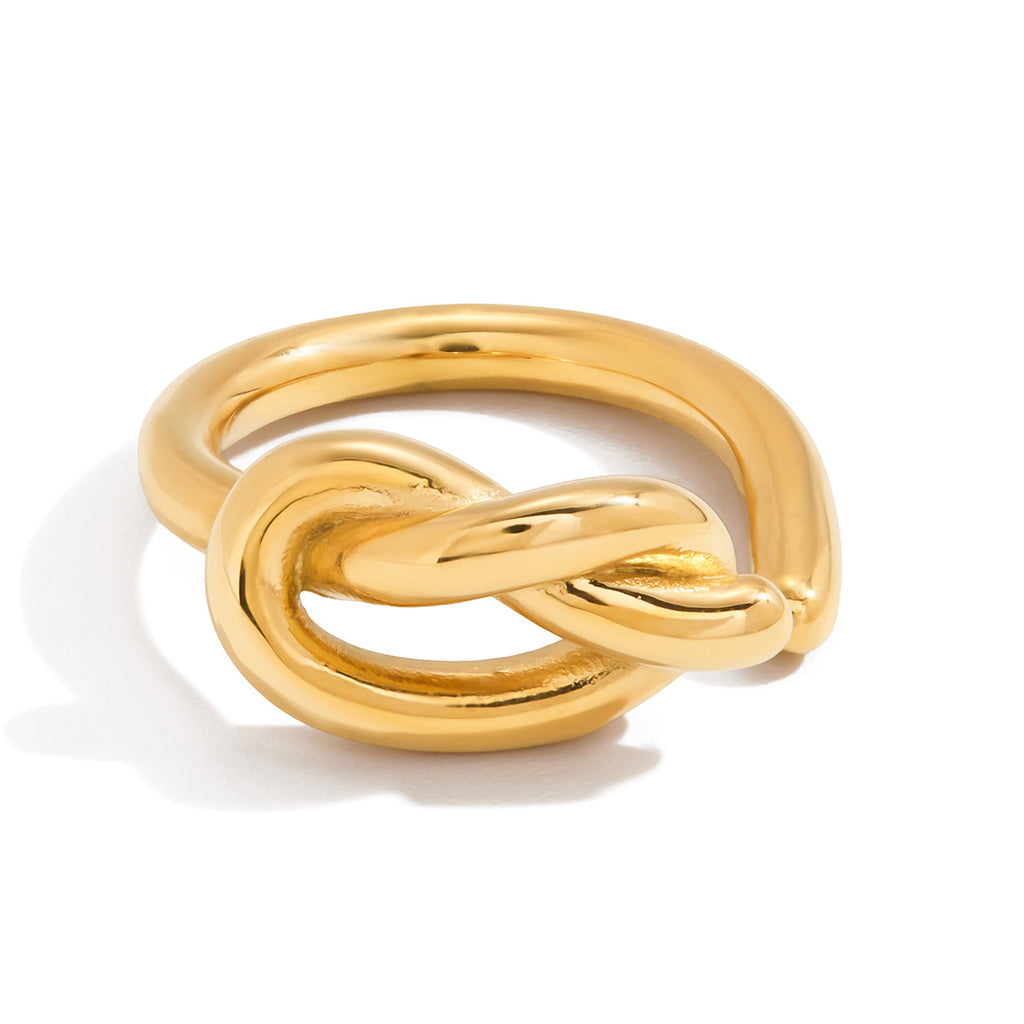 2H Stainless Steel Ring Non-Fading Finger Ring 18k gold Women's Accessories rings
