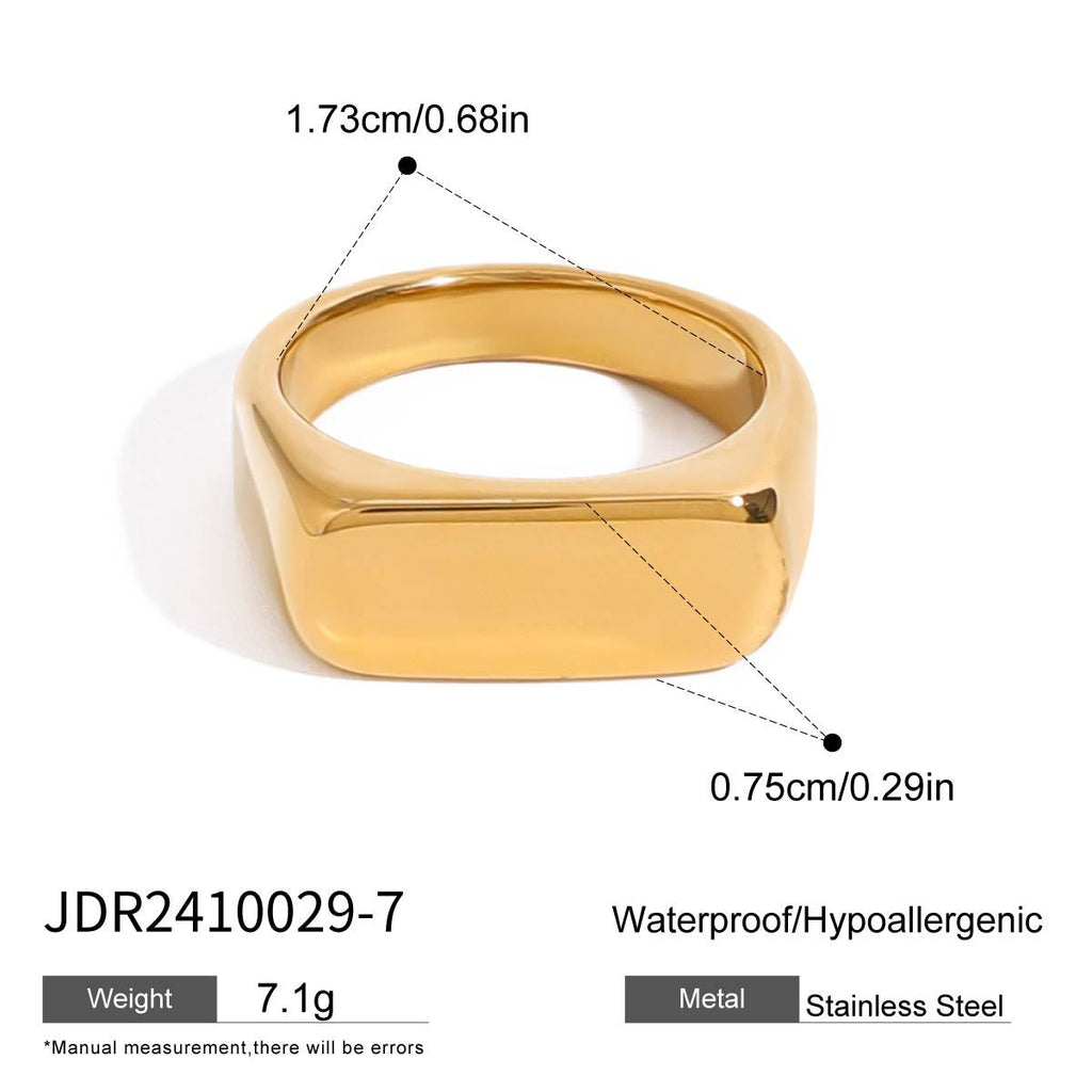 Stainless Steel Simple Square Bracelet Fashion Metal Buckle Vintage Bangle