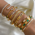 Stainless Steel Zircon Bracelet Open Bangle bracelet