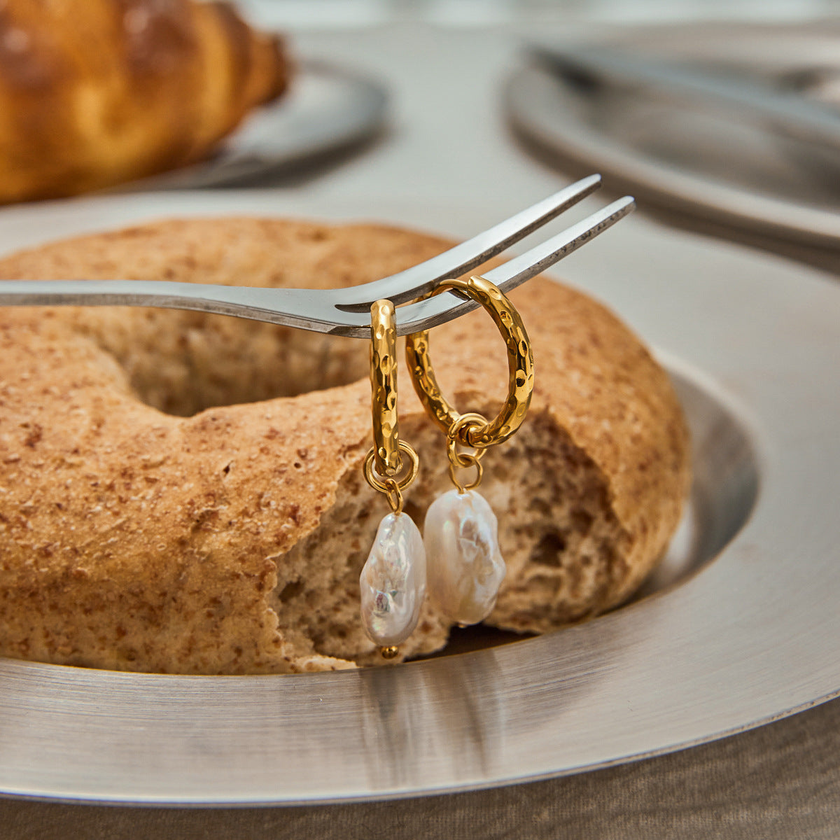 Pearl Earrings Stainless Steel Stud Jewelry Earrings