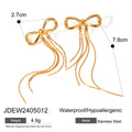 Tassel Gold-Plated Stainless Steel Drop Earrings — jewelry construction