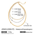 Modern Gold-Plated Stainless Steel Layered Necklace — product view — jewelry finish and design detail