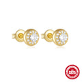 Floral Star Bow 925 Sterling Silver Earrings — earring silhouette — alternate angle 2 — jewelry finish and design detail
