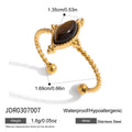 Tiger-Eye Stainless Steel Gold-Plated Ring — jewelry detail — jewelry finish and design detail