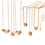 Small Waist Necklace Fortune Bead Collarbone Chain Stainless Steel Jewelry for Women