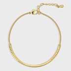 B0163 Minimalist Fashion Unisex Bracelet Arc Semi-circle Trendy Design